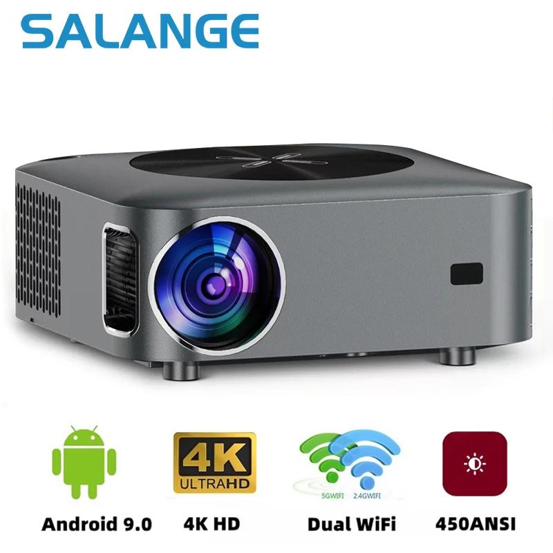 Salange Ǯ HD 1080P , 5G  Ʈ ȵ̵ Ȩ þ, 4K   450, ANSI ߿ , 4P/4D Ű